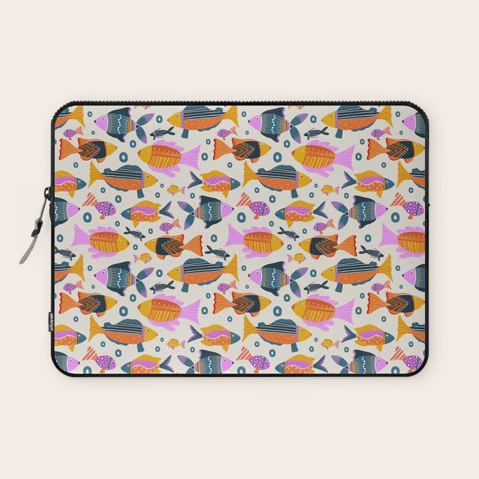 Crafty Maximalist Fish Parade Laptop Sleeve Gallery Image 1