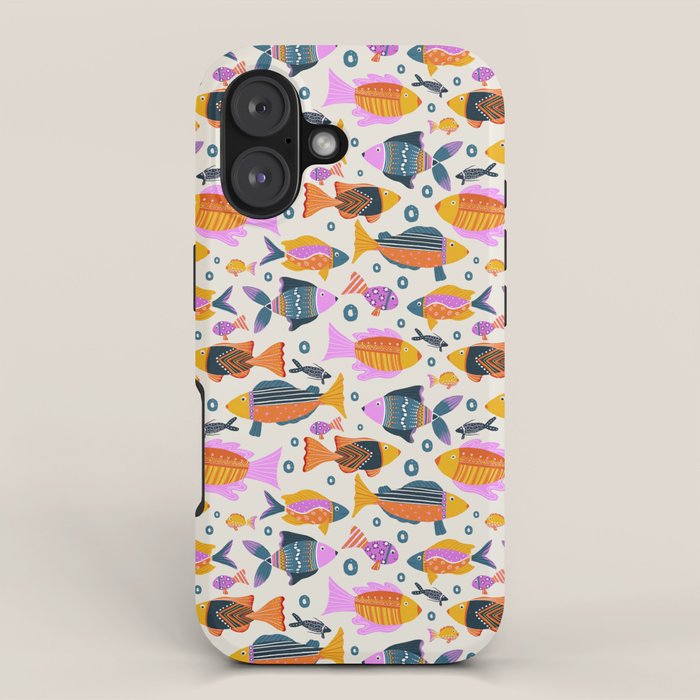 Crafty Maximalist Fish Parade iPhone Case Gallery Image 1