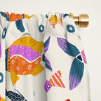Crafty Maximalist Fish Parade Window Curtain Gallery Image 2