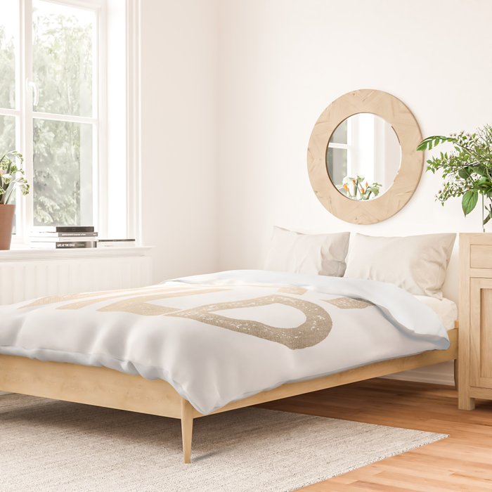 Stay Wild White Gold Quote Duvet Cover Gallery Image 2