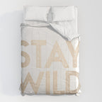 Stay Wild White Gold Quote Comforter Gallery Image 6
