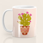 Prickly Pear Cactus in Southwestern Pot Coffee Mug Gallery Image 3