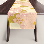 Pink Pastel Vintage Floral Pattern Table Runner Gallery Image 1