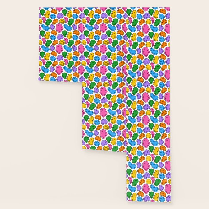Colorful smiling happy face cartoon pattern Wallpaper Gallery Image 3