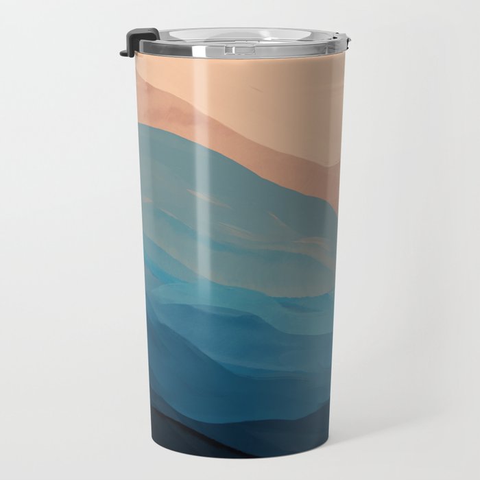 Blue Waves In Desert Peaks Travel Mug Gallery Image 3