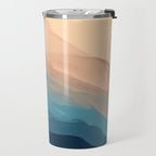 Blue Waves In Desert Peaks Travel Mug Gallery Image 2