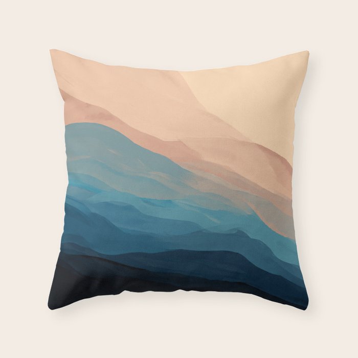 Blue Waves In Desert Peaks Throw Pillow Gallery Image 6