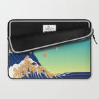 Shiba Inu in Great Wave Laptop Sleeve Gallery Image 2