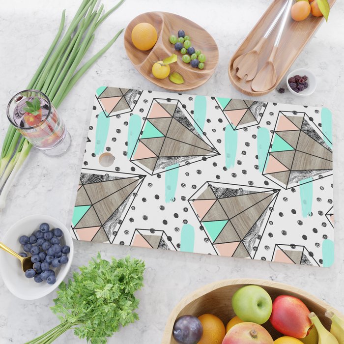 Colored diamonds and texture A Cutting Board Gallery Image 2