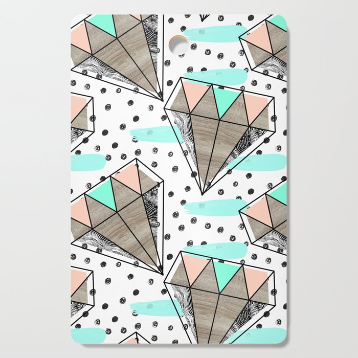 Colored diamonds and texture A Cutting Board Gallery Image 1