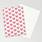Spring Tulips VII Pink Mid Century Flowers Stationery Card Gallery Image 2