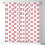 Spring Tulips VII Pink Mid Century Flowers Window Curtain Gallery Image 5