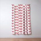 Spring Tulips VII Pink Mid Century Flowers Window Curtain Gallery Image 3