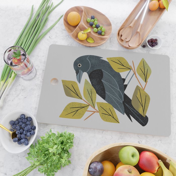 Perching Raven Cutting Board Gallery Image 2