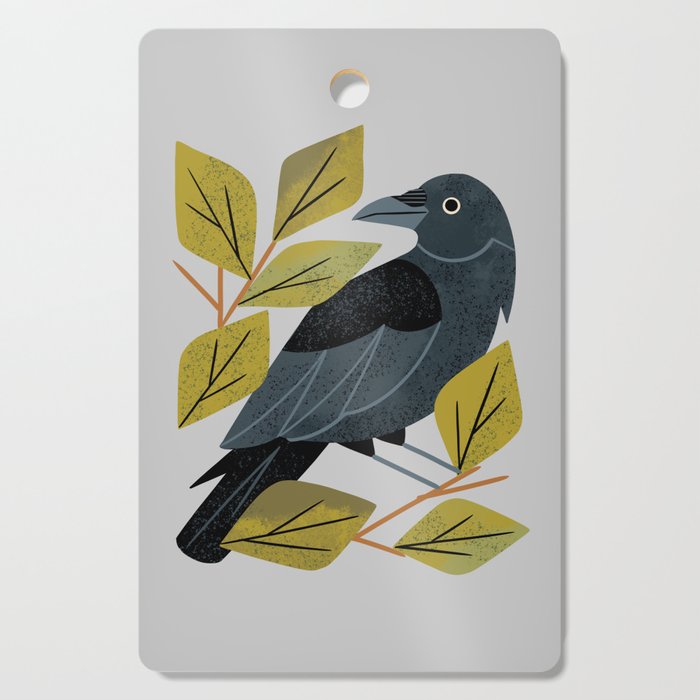Perching Raven Cutting Board Gallery Image 1