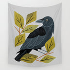 Perching Raven Wall Tapestry Gallery Image 4