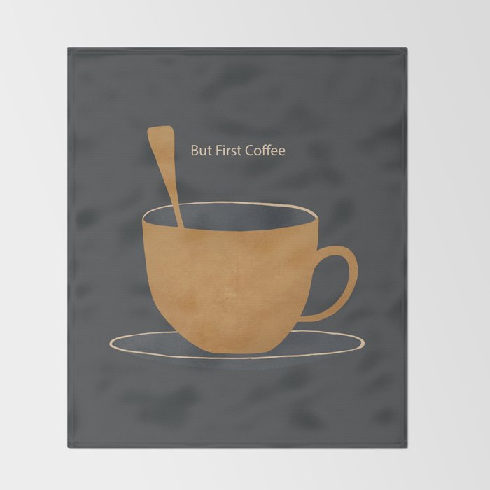 But First Coffee Throw Blanket Gallery Image 2