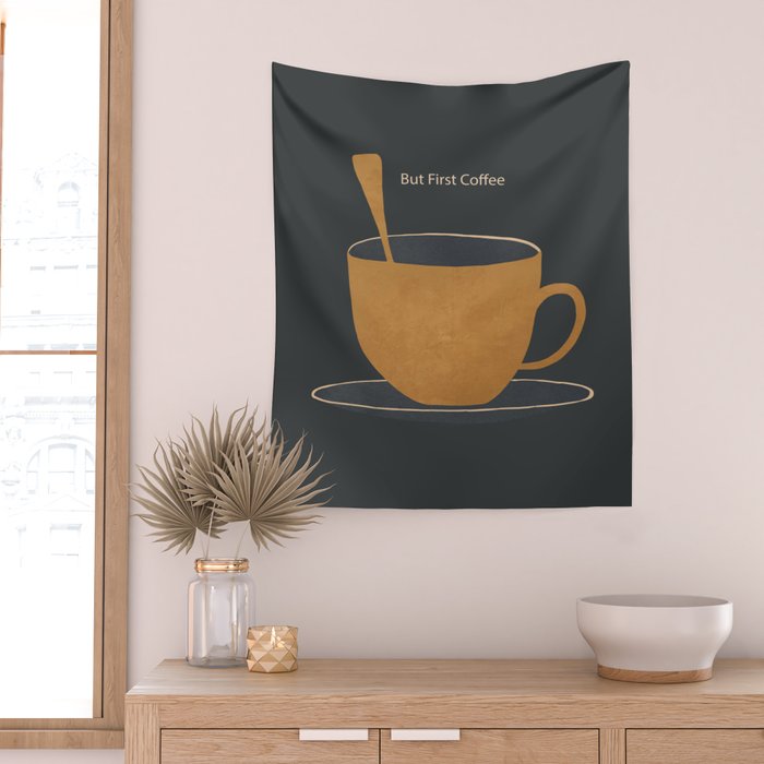 But First Coffee Wall Tapestry Gallery Image 2
