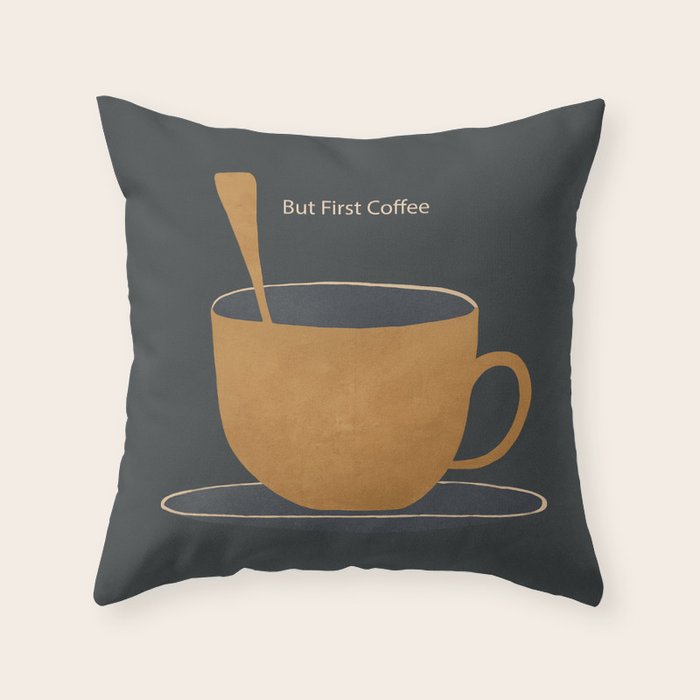 But First Coffee Throw Pillow Gallery Image 6