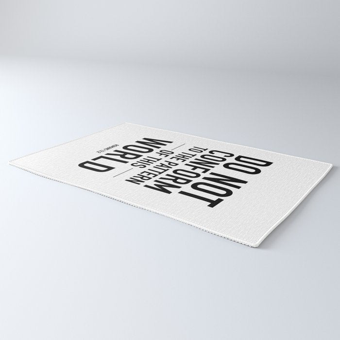 do not conform to the ways of this world Rug Gallery Image 3
