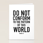 do not conform to the ways of this world Stationery Card Gallery Image 2