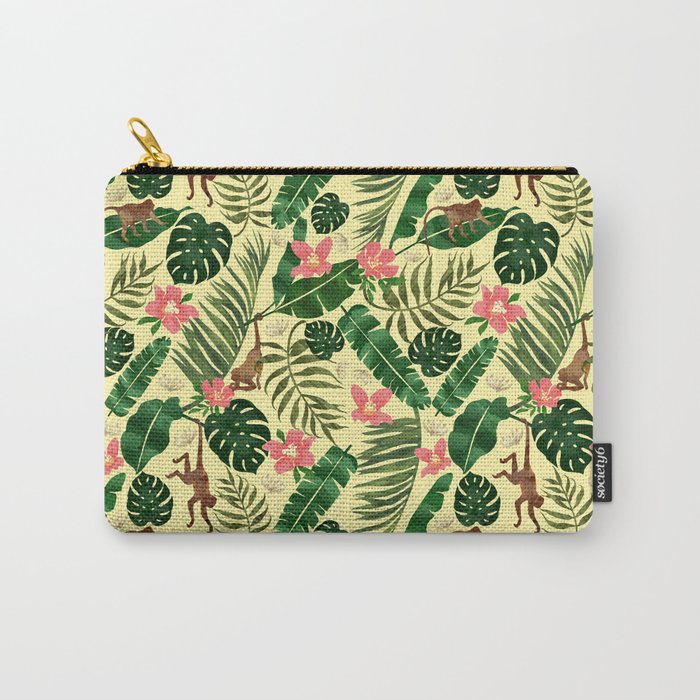 Tropical Garden-Yellow Carry All Pouch Gallery Image 1