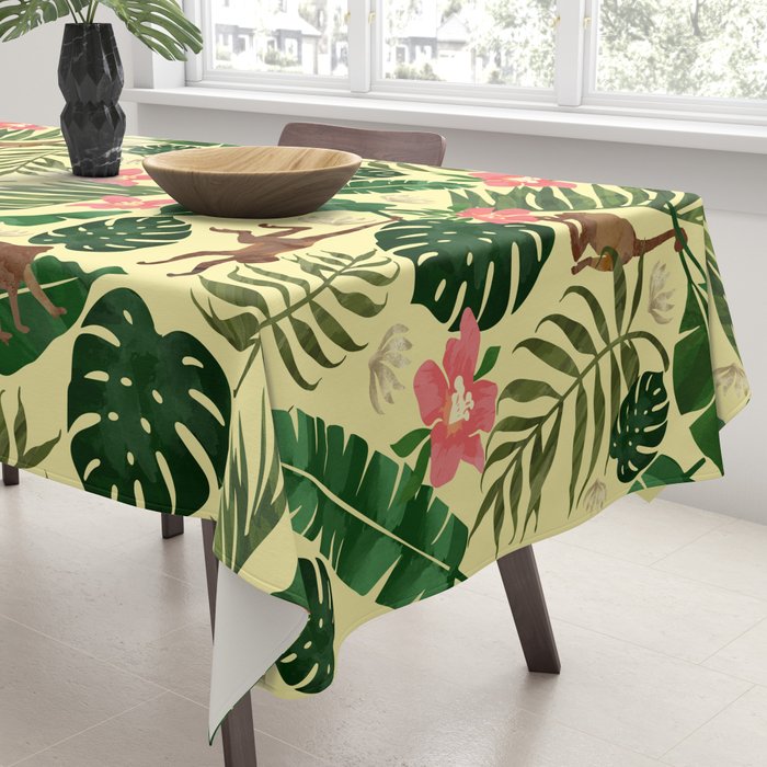 Tropical Garden-Yellow Tablecloth Gallery Image 3