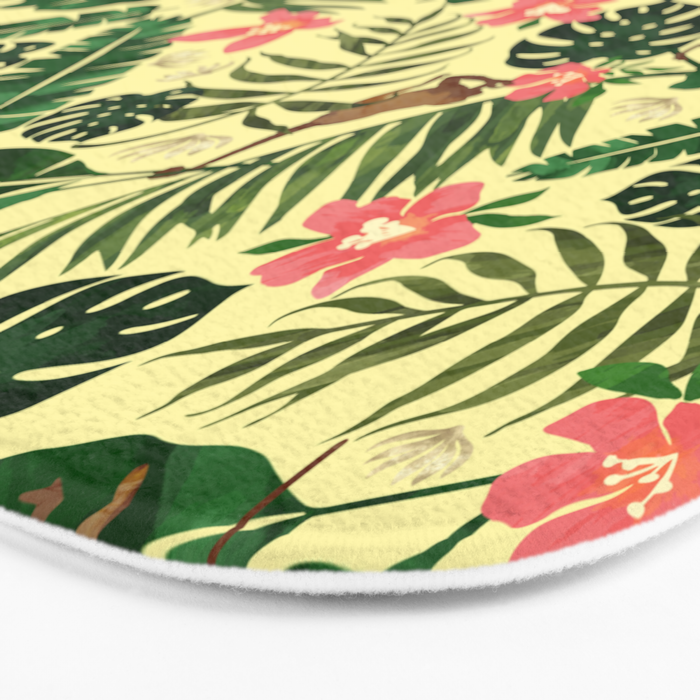 Tropical Garden-Yellow Bath Mat Gallery Image 3