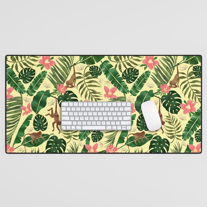 Tropical Garden-Yellow Desk Mat Gallery Image 1