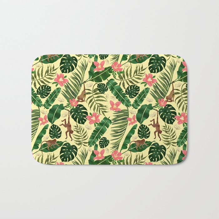 Tropical Garden-Yellow Bath Mat Gallery Image 1