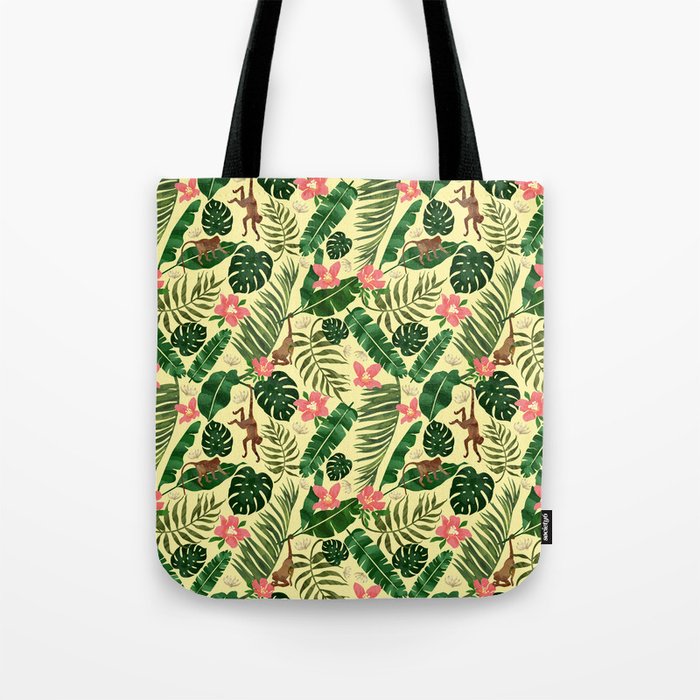 Tropical Garden-Yellow Tote Bag Gallery Image 1
