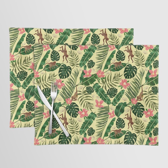 Tropical Garden-Yellow Placemat Gallery Image 1