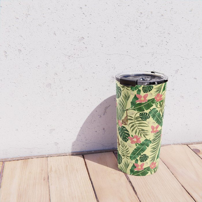 Tropical Garden-Yellow Travel Mug Gallery Image 4