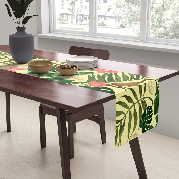 Tropical Garden-Yellow Table Runner Gallery Image 2