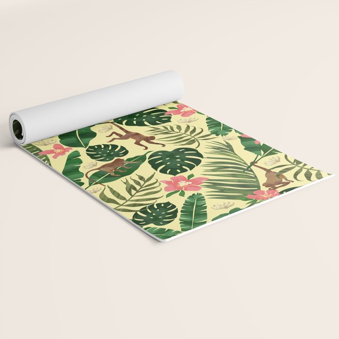 Tropical Garden-Yellow Yoga Mat Gallery Image 2