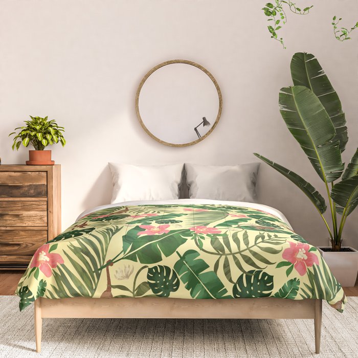 Tropical Garden-Yellow Comforter Gallery Image 3