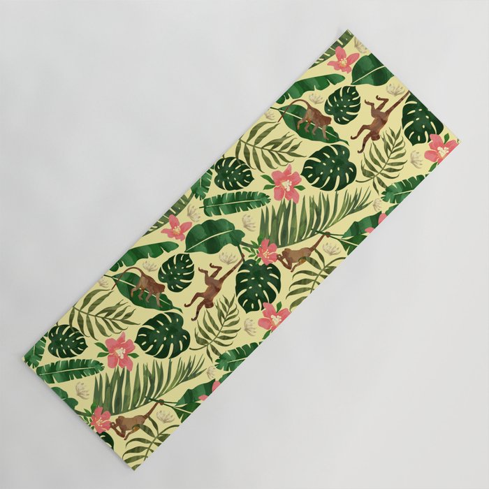 Tropical Garden-Yellow Yoga Mat Gallery Image 1