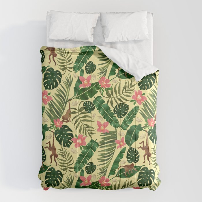 Tropical Garden-Yellow Comforter Gallery Image 6