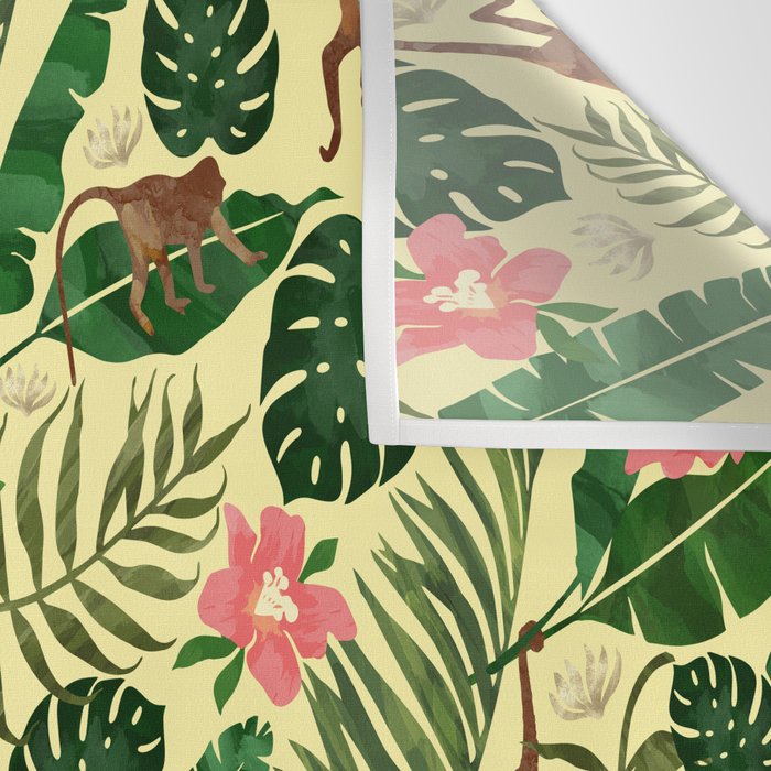 Tropical Garden-Yellow Wall Tapestry Gallery Image 3