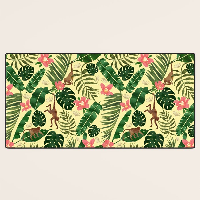 Tropical Garden-Yellow Desk Mat Gallery Image 3