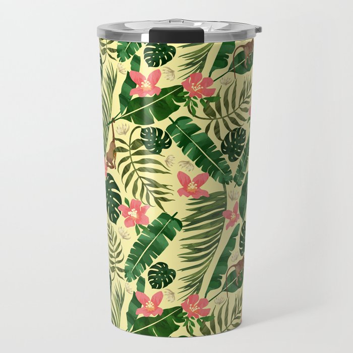 Tropical Garden-Yellow Travel Mug Gallery Image 1