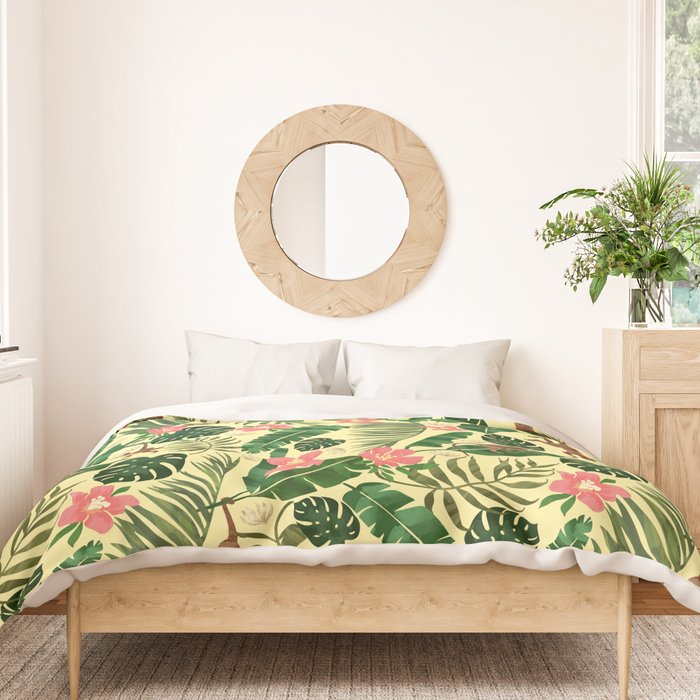 Tropical Garden-Yellow Duvet Cover Gallery Image 3