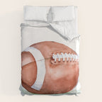 Football Watercolor Duvet Cover Gallery Image 6