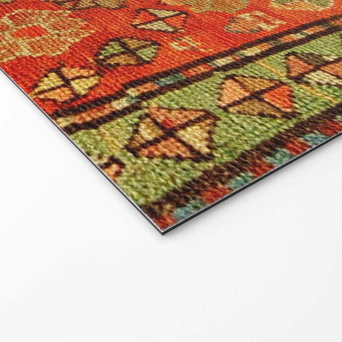 Antique Caucasian Floral Rug Print Welcome Mat Gallery Image 2