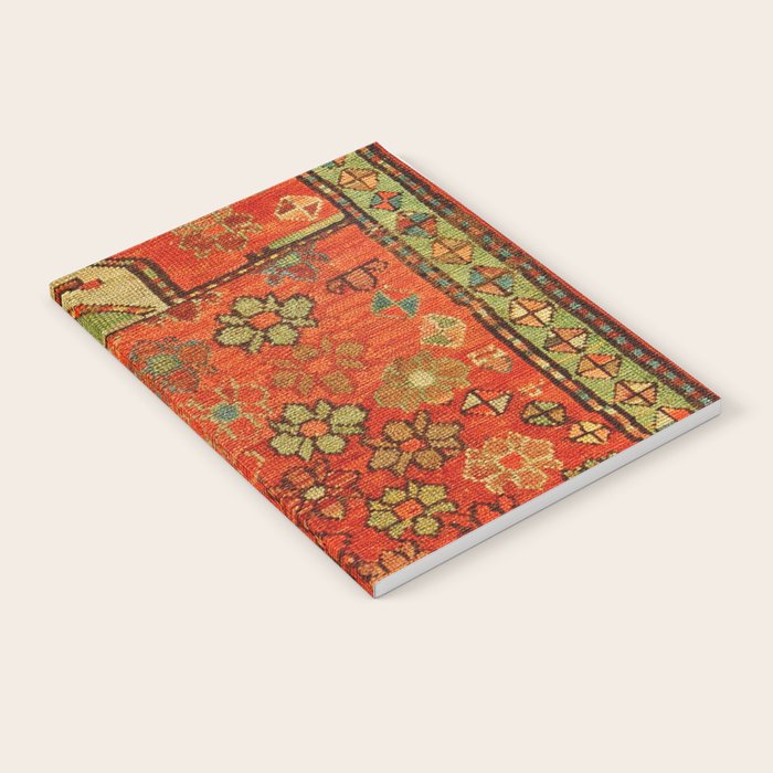 Antique Caucasian Floral Rug Print Notebook Gallery Image 2