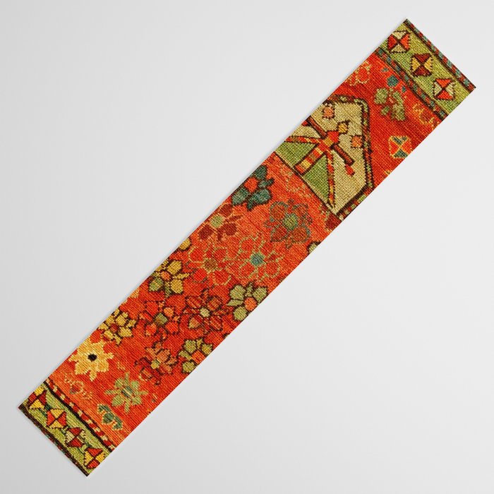 Antique Caucasian Floral Rug Print Table Runner Gallery Image 3