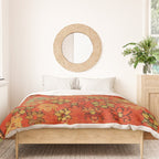 Antique Caucasian Floral Rug Print Duvet Cover Gallery Image 3