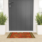 Antique Caucasian Floral Rug Print Welcome Mat Gallery Image 3