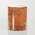Antique Caucasian Floral Rug Print Coffee Mug Gallery Image 4