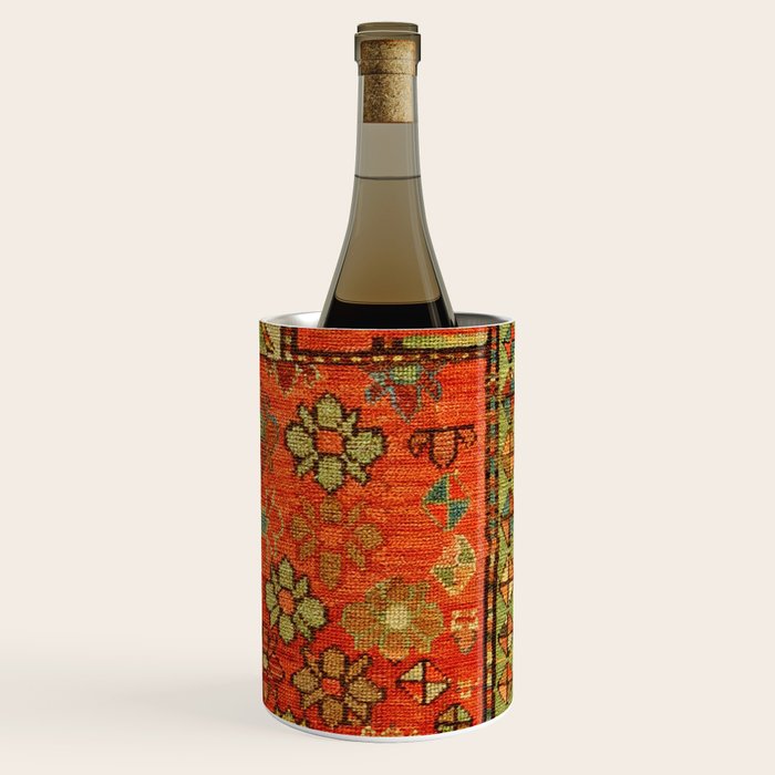 Antique Caucasian Floral Rug Print Wine Chiller Gallery Image 3